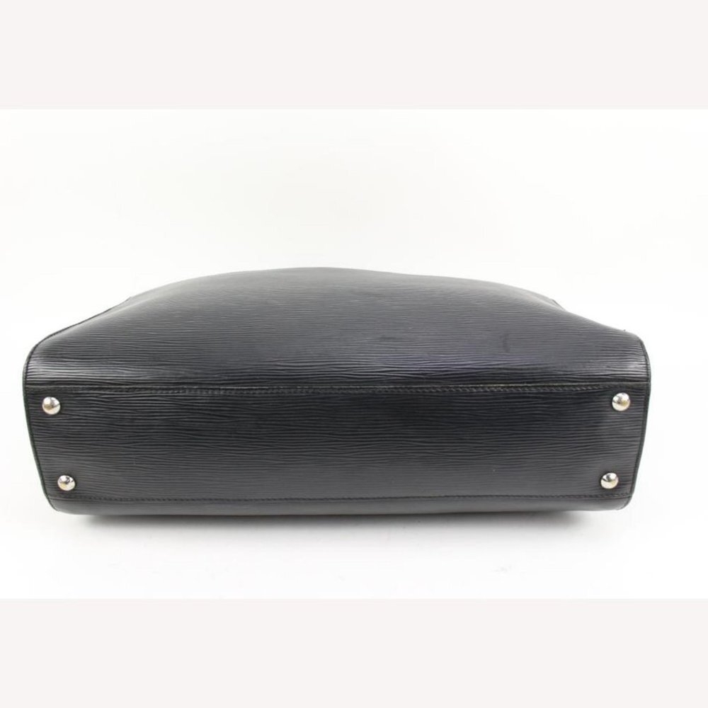 Louis Vuitton Black Epi Leather Noir Basano Messenger 2way Attache 45lk15 - Picture 7 of 12